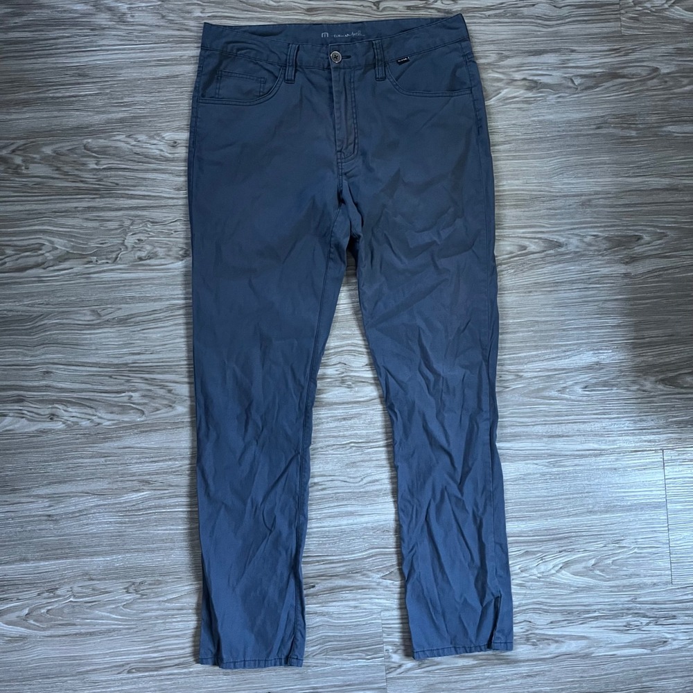 TravisMathew Mens Navy Blue Tencel Blend 5-Pocket Stretch Pants 32x32